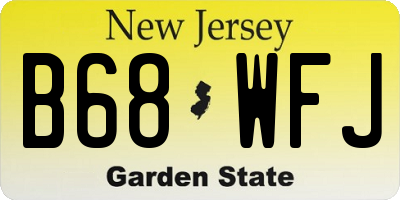 NJ license plate B68WFJ