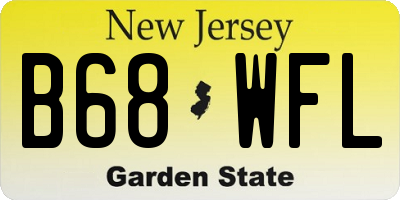 NJ license plate B68WFL