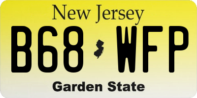 NJ license plate B68WFP