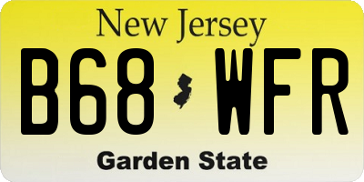 NJ license plate B68WFR