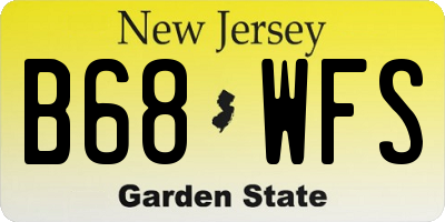 NJ license plate B68WFS