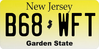 NJ license plate B68WFT