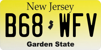 NJ license plate B68WFV