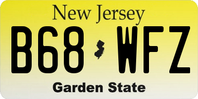 NJ license plate B68WFZ