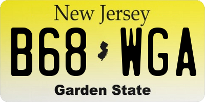 NJ license plate B68WGA