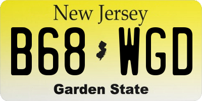 NJ license plate B68WGD