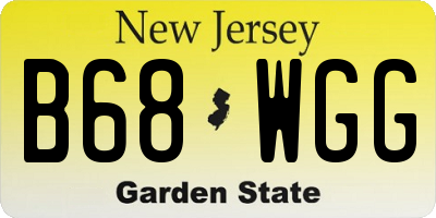 NJ license plate B68WGG