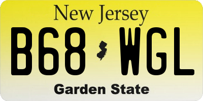 NJ license plate B68WGL