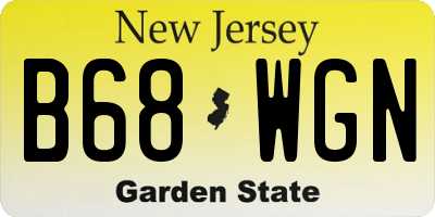 NJ license plate B68WGN