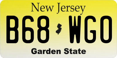 NJ license plate B68WGO