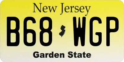 NJ license plate B68WGP