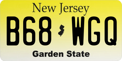 NJ license plate B68WGQ