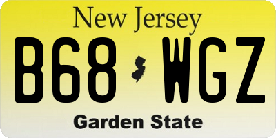 NJ license plate B68WGZ