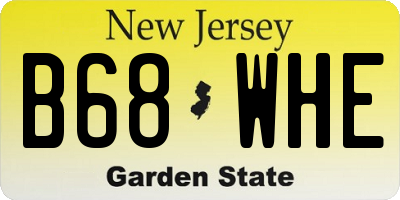 NJ license plate B68WHE