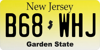 NJ license plate B68WHJ