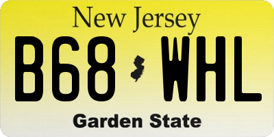 NJ license plate B68WHL