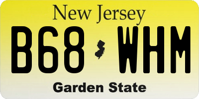 NJ license plate B68WHM