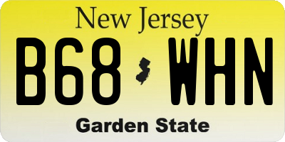 NJ license plate B68WHN