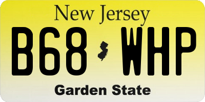 NJ license plate B68WHP