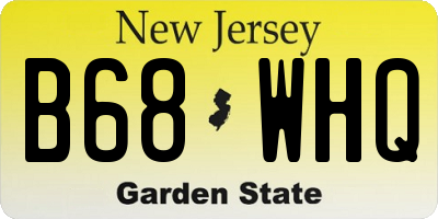 NJ license plate B68WHQ