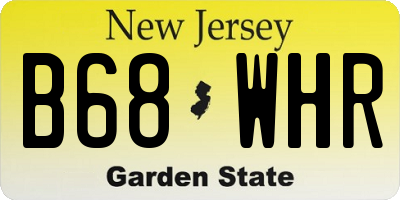 NJ license plate B68WHR
