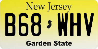 NJ license plate B68WHV