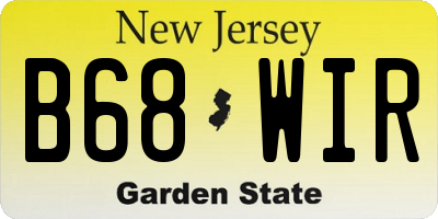 NJ license plate B68WIR