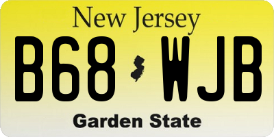 NJ license plate B68WJB