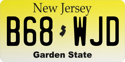 NJ license plate B68WJD