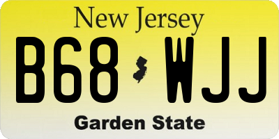 NJ license plate B68WJJ