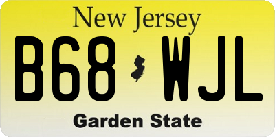 NJ license plate B68WJL