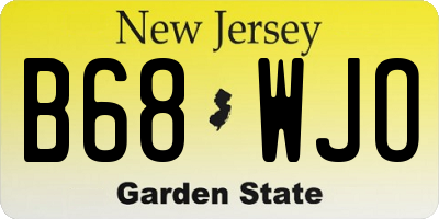 NJ license plate B68WJO