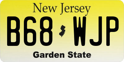 NJ license plate B68WJP
