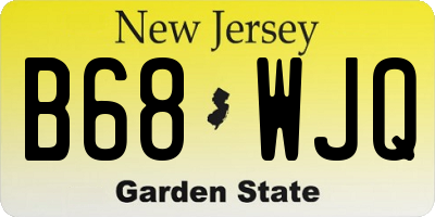 NJ license plate B68WJQ