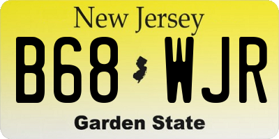 NJ license plate B68WJR