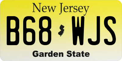 NJ license plate B68WJS