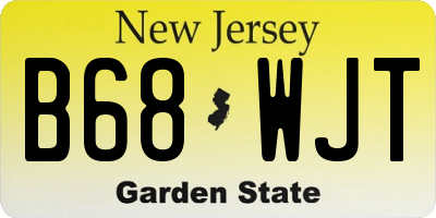 NJ license plate B68WJT