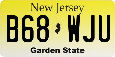 NJ license plate B68WJU