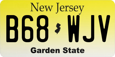 NJ license plate B68WJV