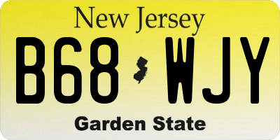 NJ license plate B68WJY