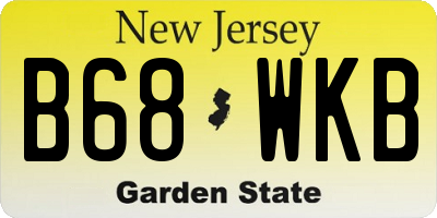 NJ license plate B68WKB