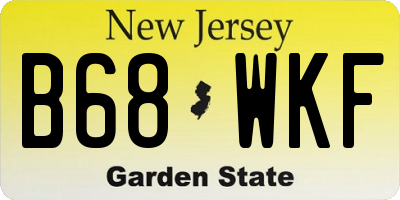 NJ license plate B68WKF
