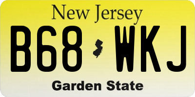 NJ license plate B68WKJ
