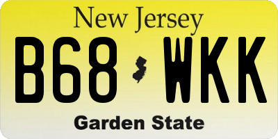NJ license plate B68WKK