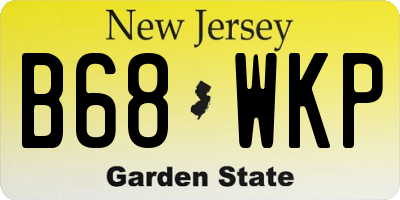 NJ license plate B68WKP