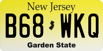 NJ license plate B68WKQ