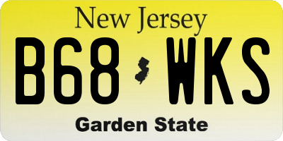 NJ license plate B68WKS