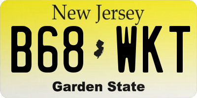 NJ license plate B68WKT