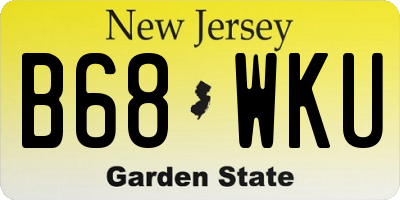 NJ license plate B68WKU