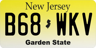 NJ license plate B68WKV
